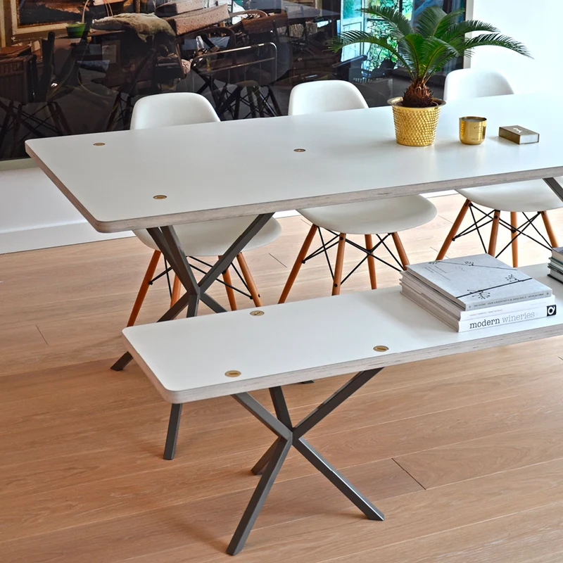 Set of NEB Rectangular Table and NEB Bench in Laminate