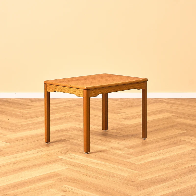 Swedish side table in teak and beech