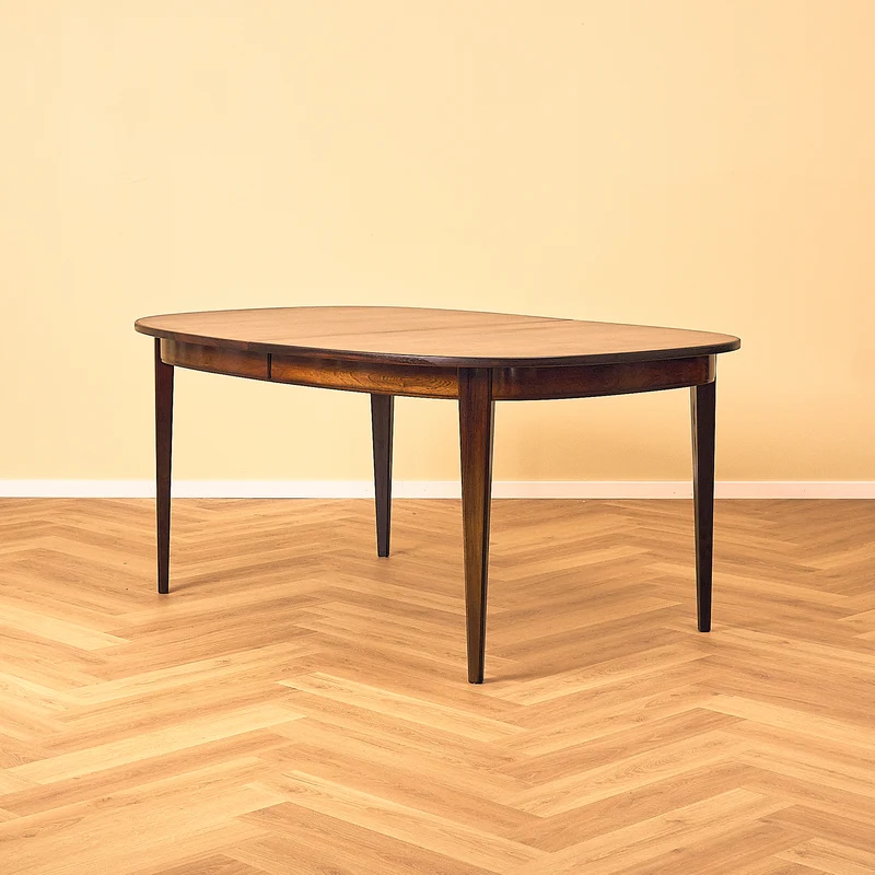 Danish oval dining table in Santos rosewood by Omann Jun