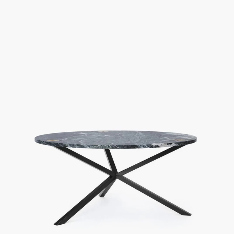 NEB Round Coffee Table with Top in Verde Italia
