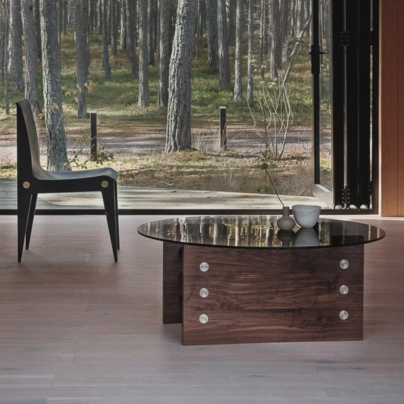 NEB Cube 03 in Walnut base and Glass top