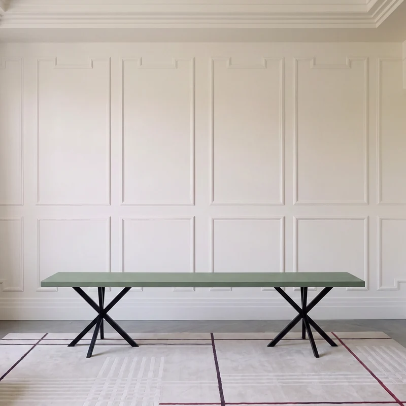 NEB Bench with Green Top, l.200 cm