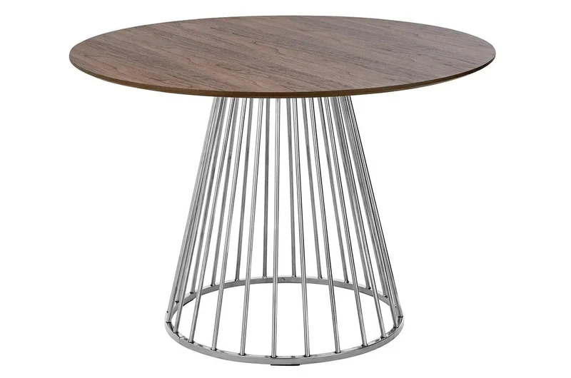 Matbord - GLAM WALNUT 110, chrome