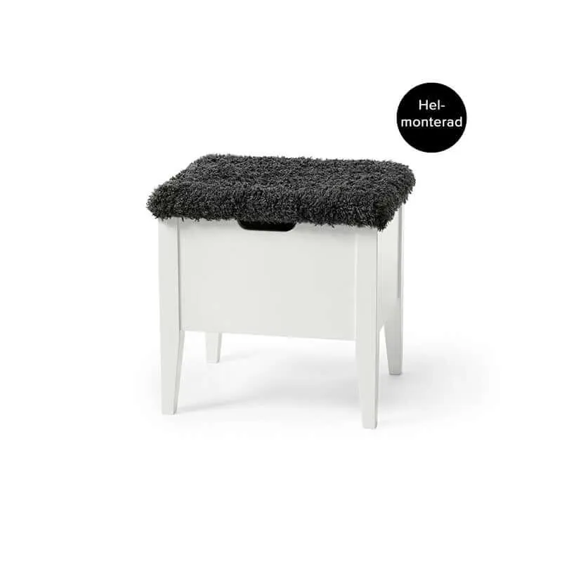 KLINTE BÄNK 45 VIT/FÅRPÄLS