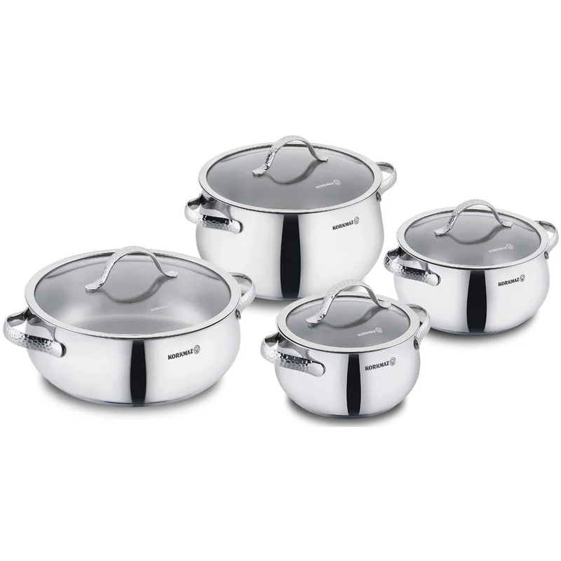 Korkmaz Samara Induction Steel Cookware Fours Set A1964