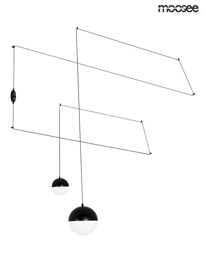 Taklampa MOOSEE - BOWL DUO, svart