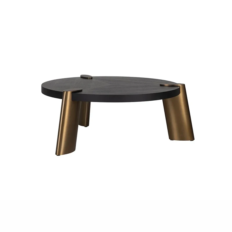Soffbord Brody 100Ø (Svart/guld)