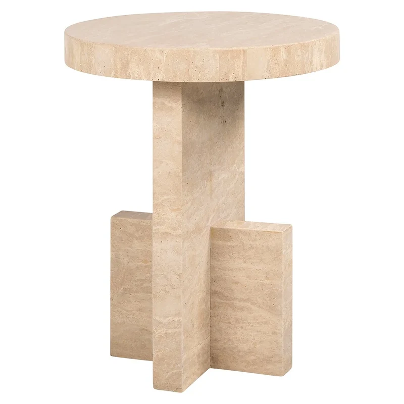 Sidobord Biltmore Travertin (Beige)