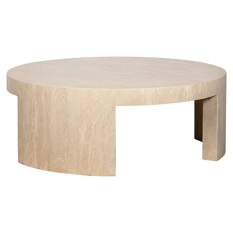 Soffbord round Biltmore Travertin (Beige)