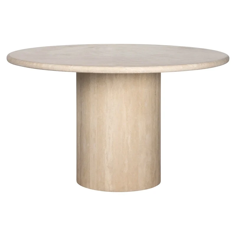 Matbord Renaissance 130Ø Travertin (Beige)
