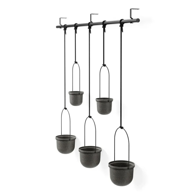 Hängande krukor 5 st UMBRA - TRIFLORA 5 LARGE, svart