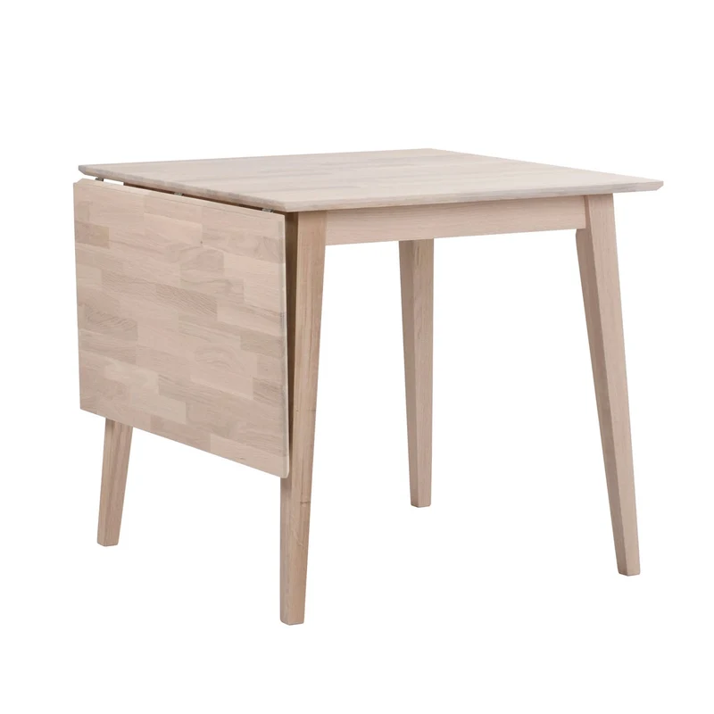 Klaffbord Filippa 80 x 80 cm, vitpigmenterad ek