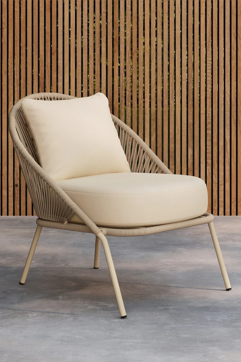 Lindos Loungefåtölj Beige 2-pack