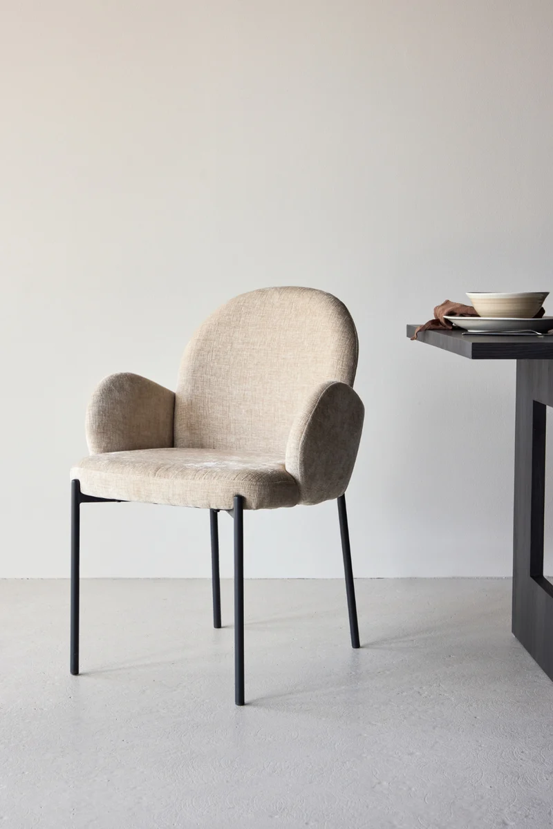 Blom Matstolar 2-Pack - Svart/Beige