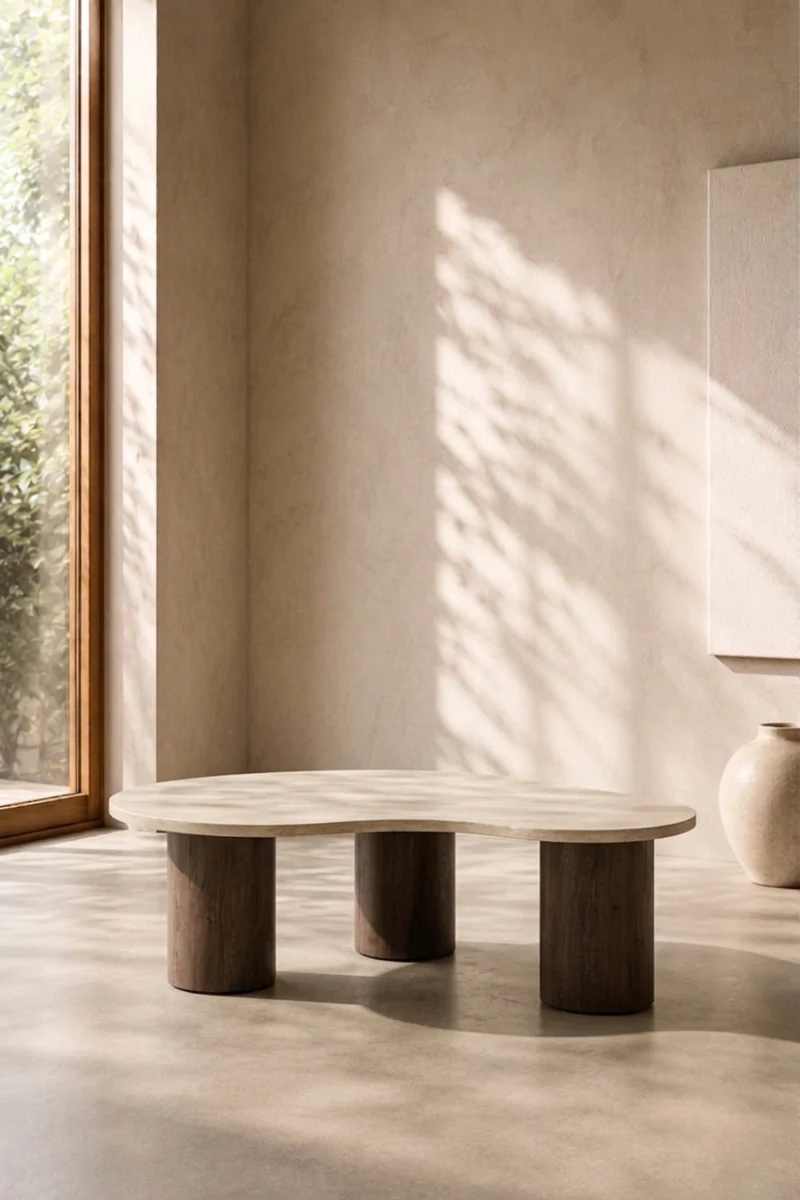 Megg Soffbord Beige 130x78cm