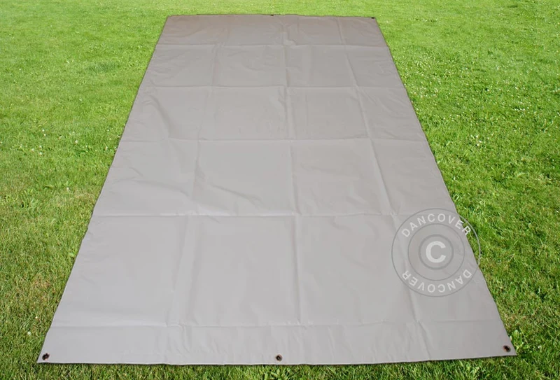 Presenning, markskydd, 4,5x6,5m PVC, Grå