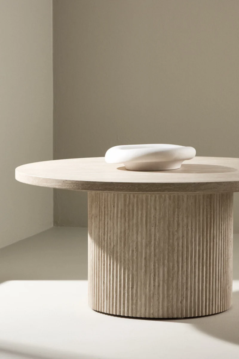 Härön Soffbord Beige ⌀80 Beige