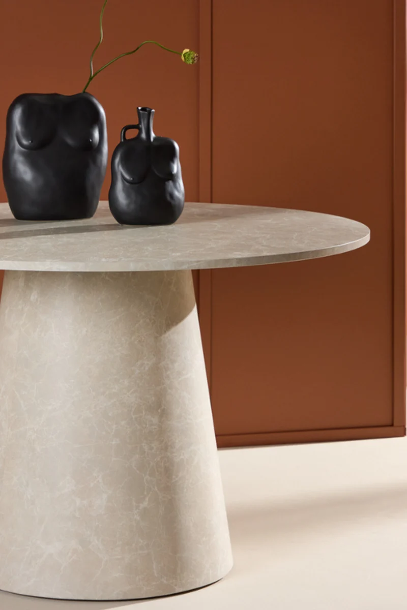 Lanzo Runda Matbord Beige ø120