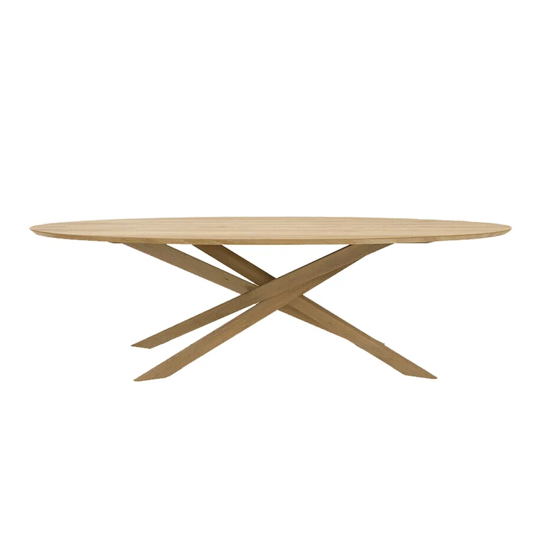 Matbord Mikado Oval, Massiv Oljad Ek