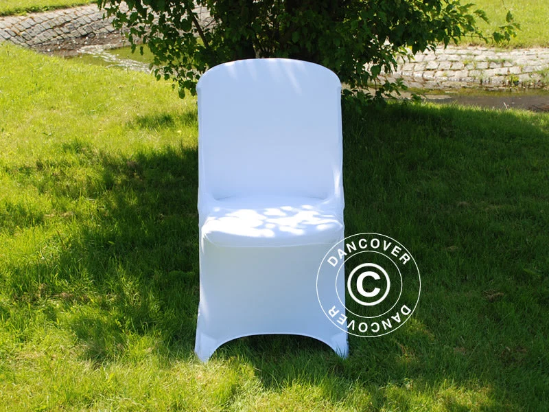 Stolöverdrag med stretch 48x43x89cm, Vit (1 st)