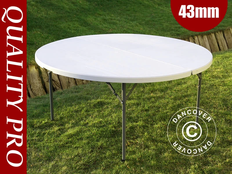 Runt fällbord Ø154cm, Ljusgrå (1 st.)