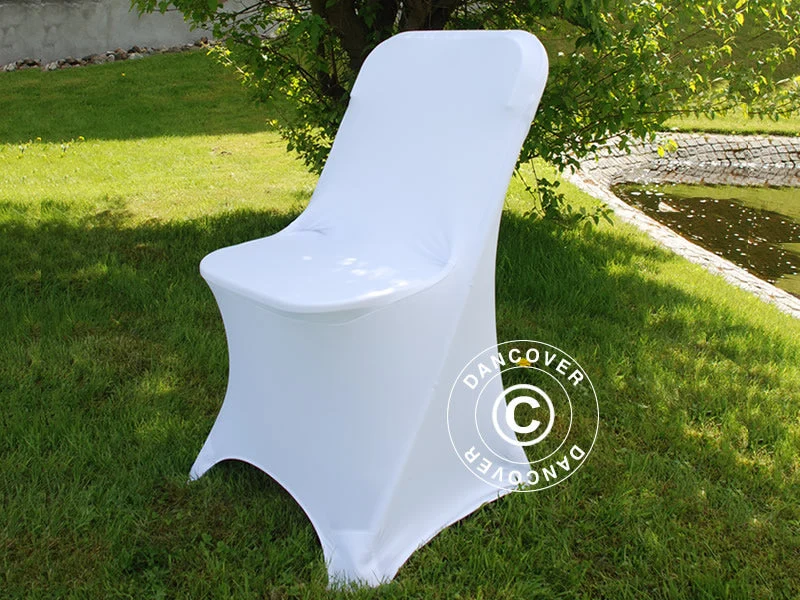 Stolöverdrag med stretch 44x44x80cm, Vit (1 st)