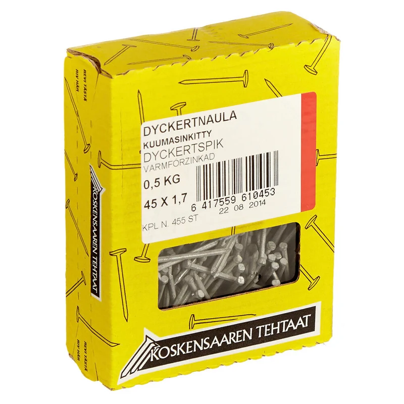 Dyckertspik 1,7x45mm varmförzinkad - 0,5kg