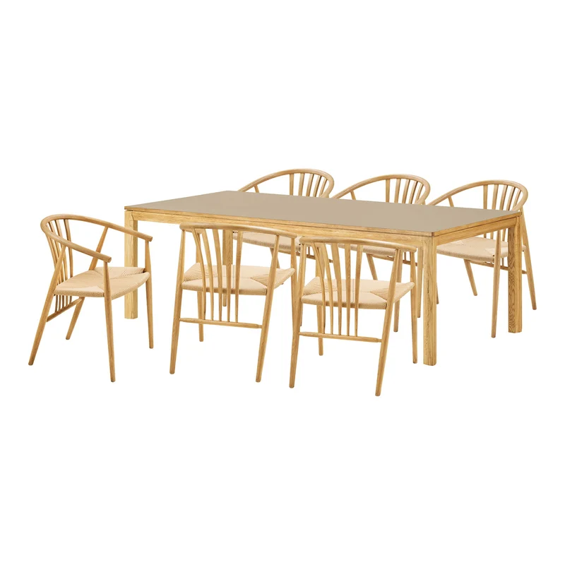 House Nordic Bowen & Agustin matgrupp med 6 stolar