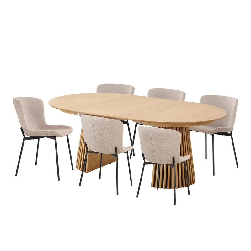 House Nordic Osaka & Maceda matgrupp med 6 stolar