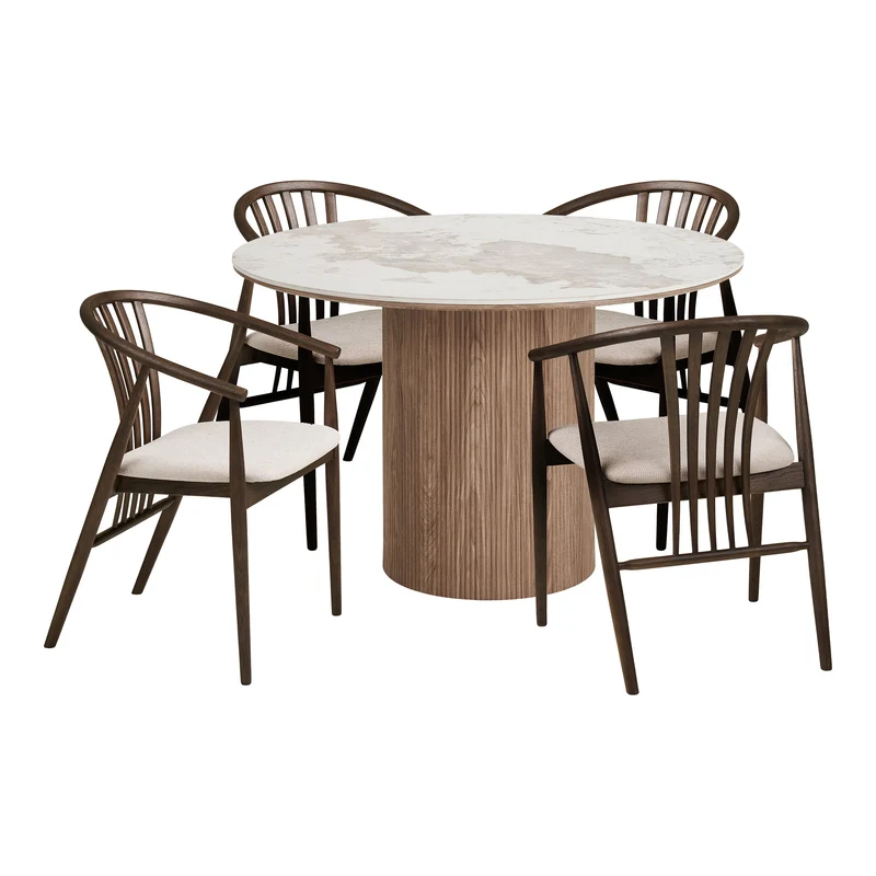 House Nordic Athens & Agustin matgrupp med 4 stolar
