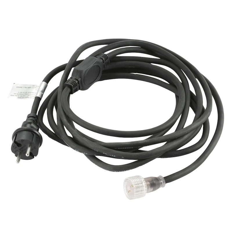 LED-slinga Raptor strömkabel 5 m – svart, Schuko, IP44