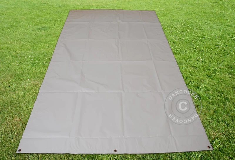 Presenning, garagetält golvtäck 3,76x7,2m PVC, Grå