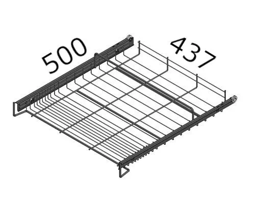 Utdragbart skoställ 500mm antracitgrå