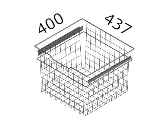 Korg med rullskenor 437x400x320 antracit