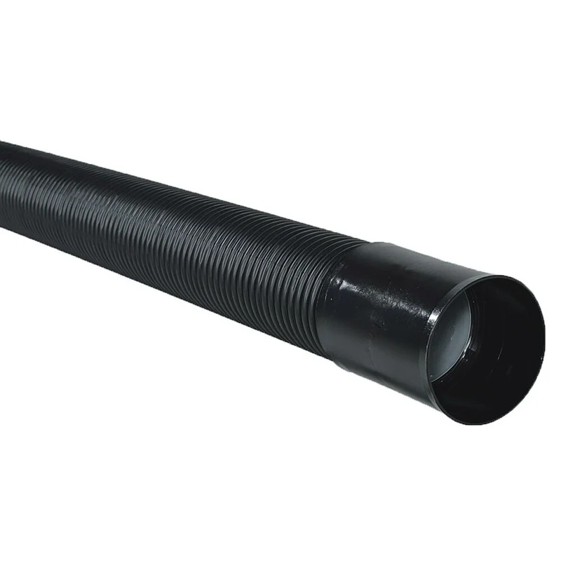 Dubbelväggigt dräneringsrör 160/140 mm 6 m SN8 – med muff