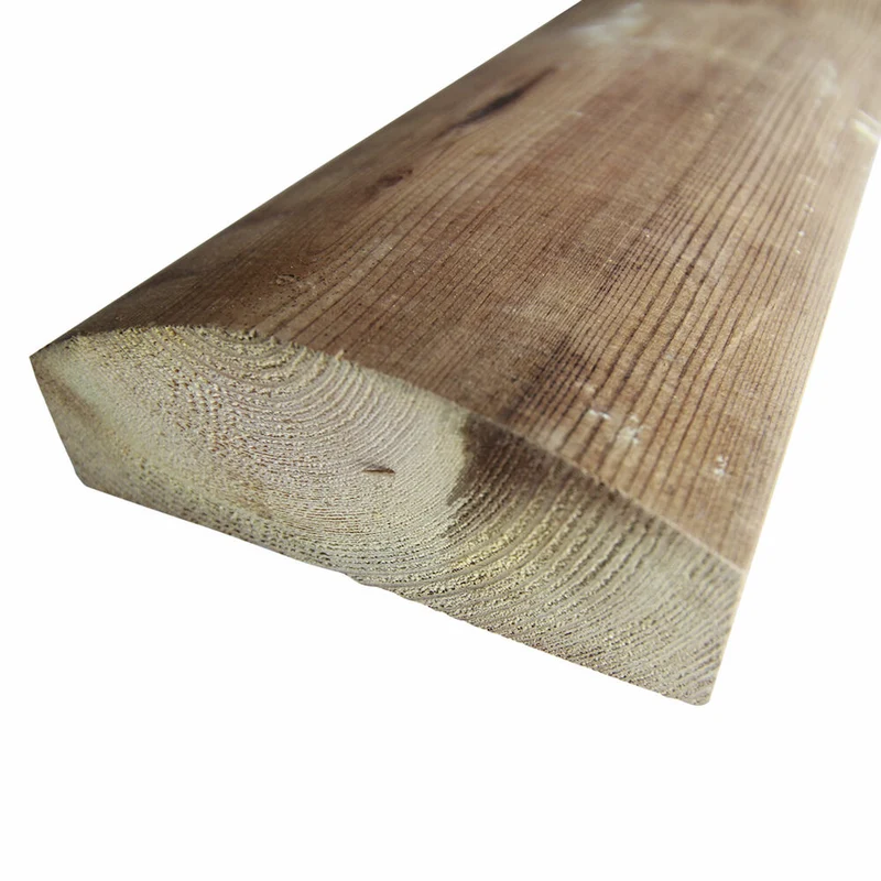 Tryckimpregnerad räckesbräda 45x120 mm – Brun, hyvlad