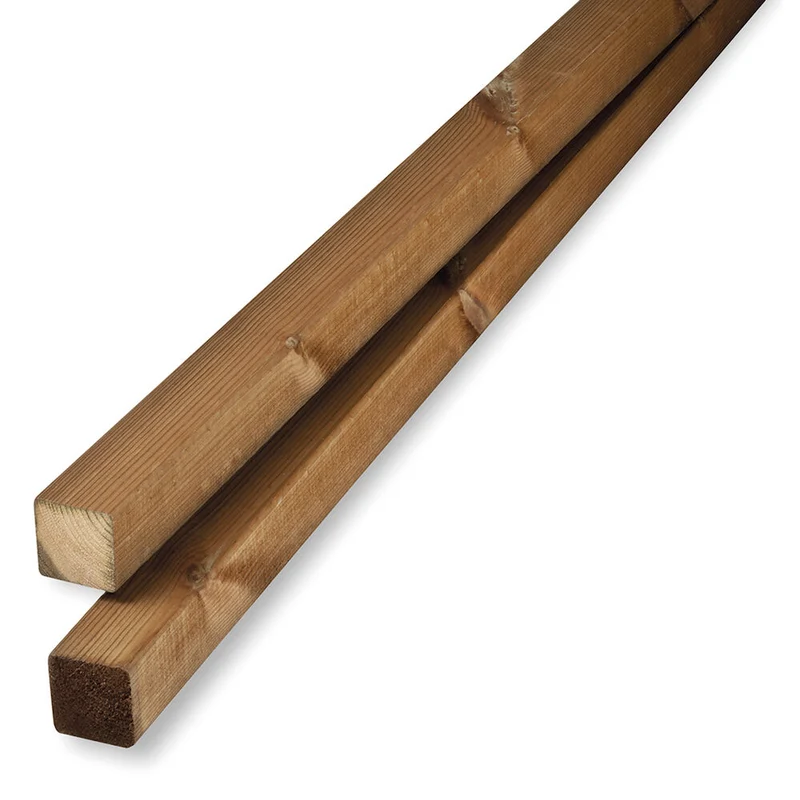 Tryckimpregnerat hyvlat virke 48x48 brunt