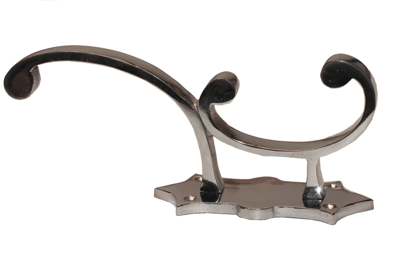 Aluminiumkrok 220 mm – Stilren Väggkrok i Krom eller Svart