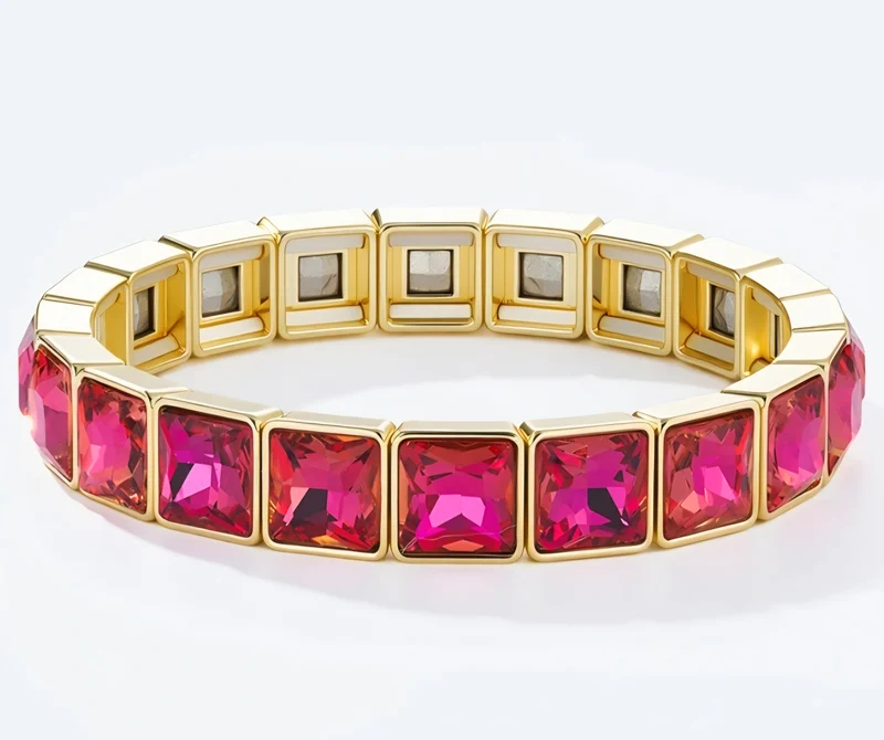 Elastiskt armband Cerise Nickelfritt
