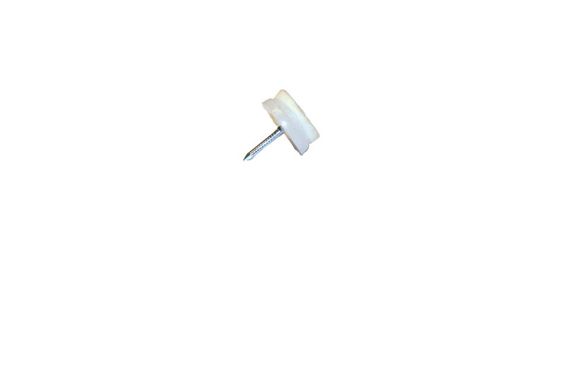 Möbeltassar plast filt spik vit