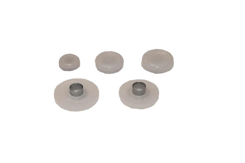 Möbeltassar (plastglid) plast rörnit vit