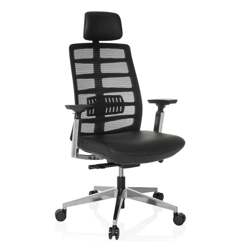 SPINIO ELITE L Läder/mesh - Hög kontorsstol