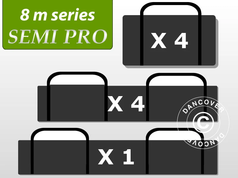 Väska paket, partytält 8 m. serien SEMI PRO