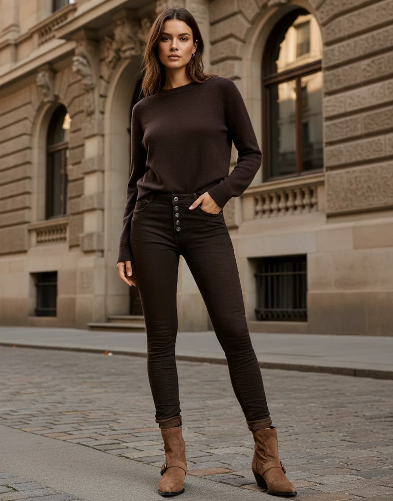 Toxik slim fit jeans med superstretch Brun