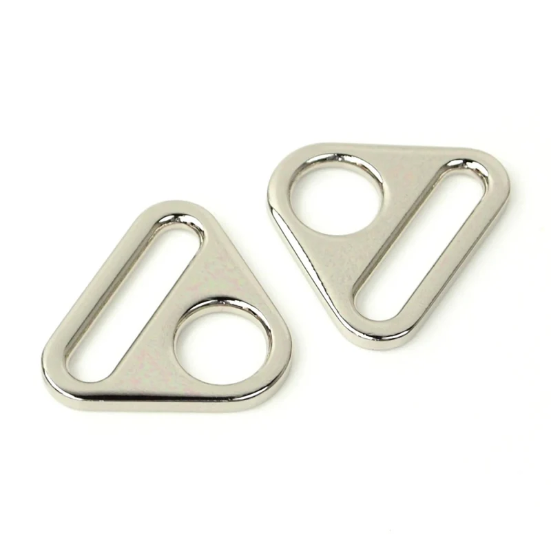 Triangle Rings 1 inch Nickel 2pack