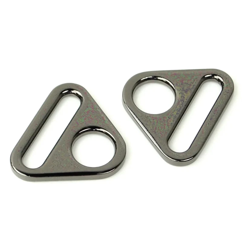 Triangle Rings 1 inch Gunmetal 2pack