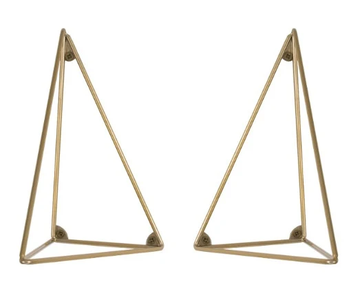 Pythagoras konsoler, 2 st, matt mässing
