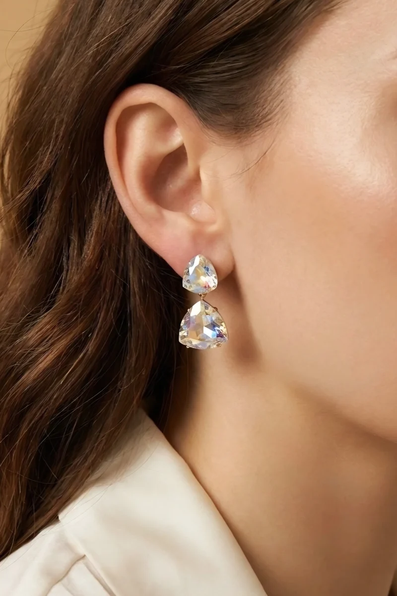 Örhängen i rostfritt stål Diamond