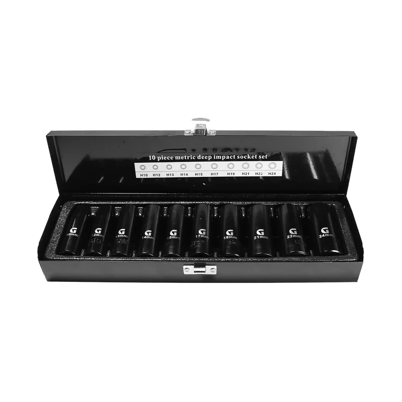 Deep Impact-krafthylssats 1/2" – 10 delar (10–24 mm)