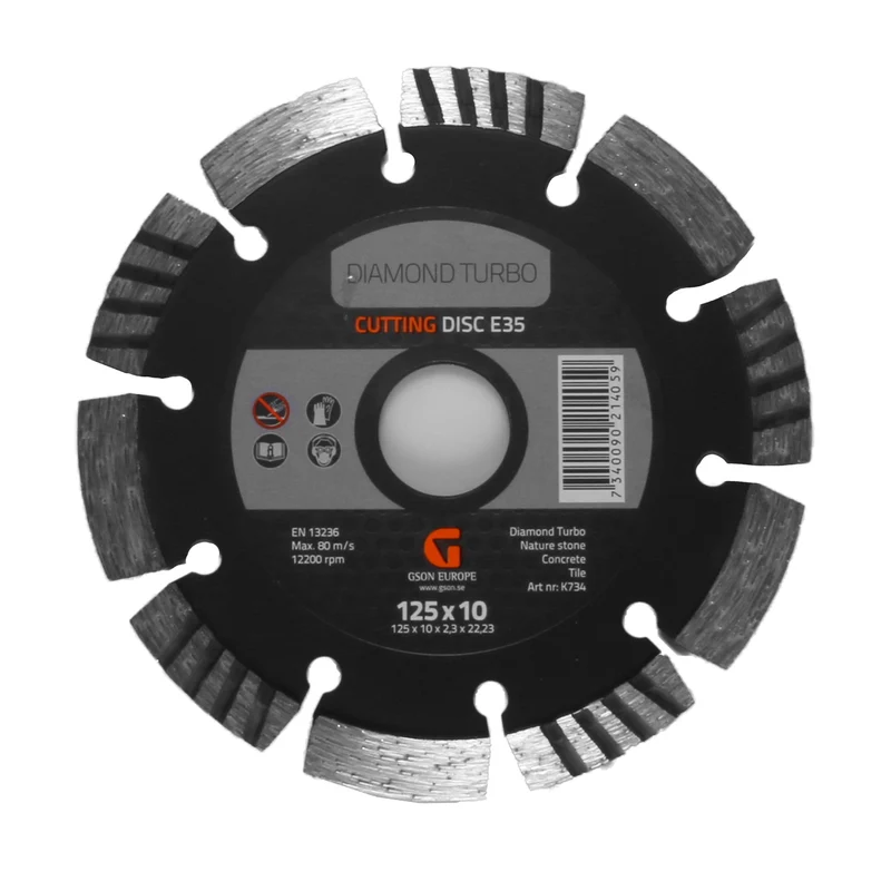 Diamond Turbo Cutting Disc E35 125 mm – Kapkiva för betong & sten